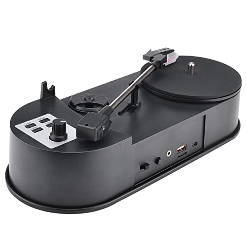 Herxermeny Mini Tocadiscos de Vinilo GramóFono RotacióN Directa U MP3 Velocidad Dual 33