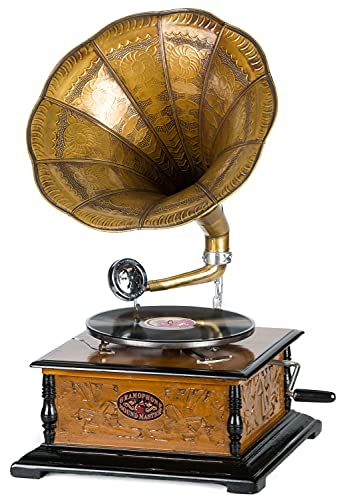 Gramófono Estilo Antiguo con bocina - para Discos de 78 RPM